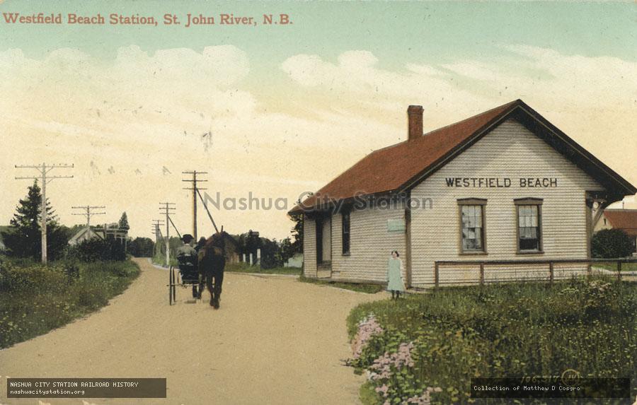 Postcard: Westfield Beach Station, St. John River, New Brunswick